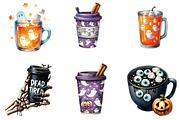 Halloween Coffee Clipart, an Illustration by DreamArtGraphic (Thumbnail 4 of 5)