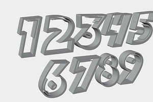 3D Plastic Numbers