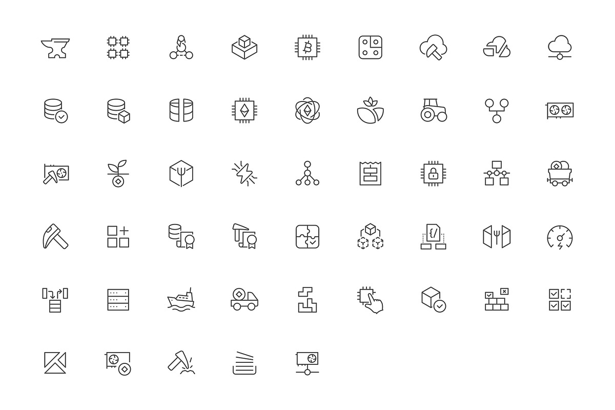 Mining outline icons, an Outline Icon by LAFS (Photo 3 of 3)
