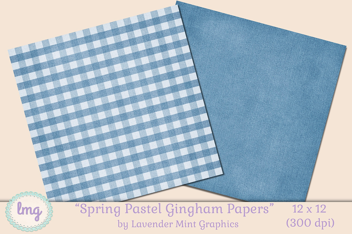 Spring Pastel Gingham Papers, a Pattern Graphic by Lavender Mint Graphics (Photo 5 of 7)