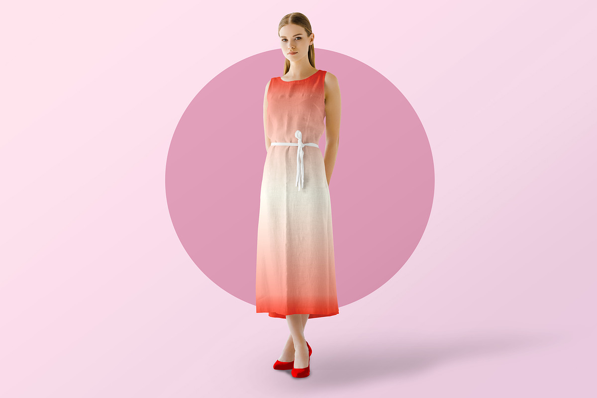 Women’s Summer Dress Mockup, an Apparel Mockup by PSD Market (Photo 3 of 7)