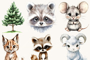 Watercolor Cute Forest Animal, an Animal Illustration by Design Scotch (Thumbnail 4 of 9)