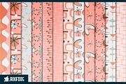 Pink 1950s vintage wallpaper designs, a Pattern Graphic by Roofdog Design (Thumbnail 2 of 5)