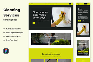 Cleaning Service - Landing Page, a Landing Page Template by RPWDS