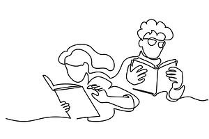 Back to school concept. Students, an Education Illustration by Valenty
