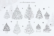 Line Art Winter Floral Decorations, a Decorative Illustration by La Petite Line Art (Thumbnail 8 of 15)