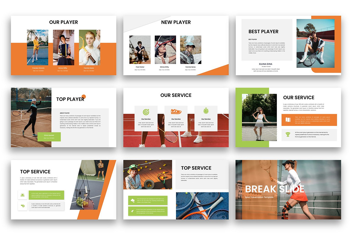 Yanina– Sports PowerPoint Template, a Presentation Template by kreatifreya (Photo 3 of 5)