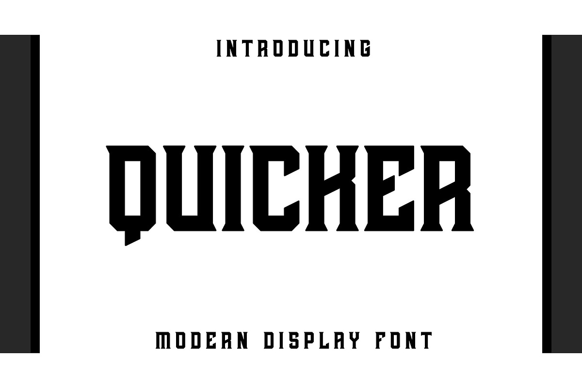 Quicker - Bold and Modern Font, a Sans Serif Font by Mightyfire (Photo 1 of 3)