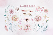Easter bunny watercor collection, an Animal Illustration by Peace ART (Thumbnail 3 of 13)