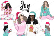 Joy Girls Clipart, a Person Illustration by GlamArtZhanna (Thumbnail 1 of 6)