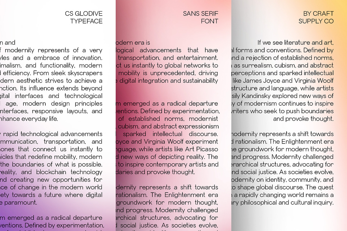 CS Glodive – Modern Font, a Sans Serif Font by Craft Supply Co. (Photo 7 of 8)