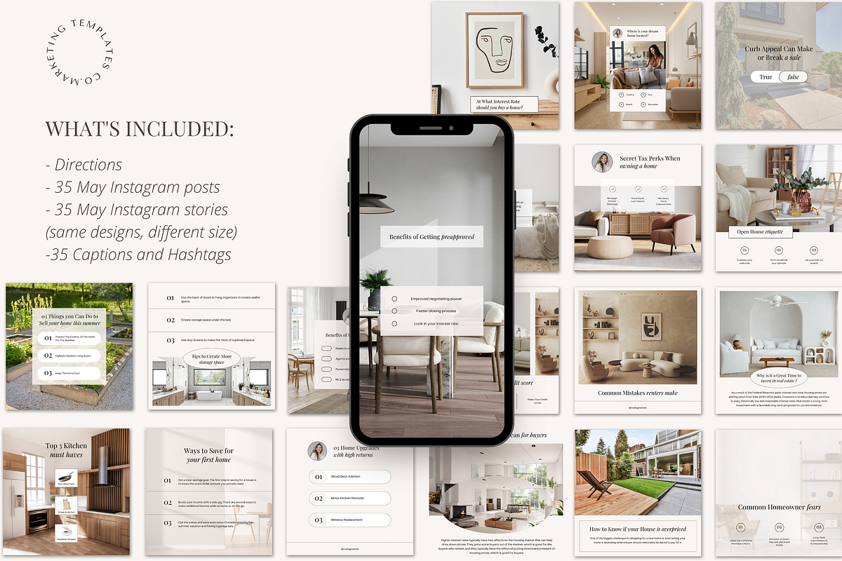 May Real Estate Posts with Captions, a Social Media Template by Marketing Templates Co. (Photo 7 of 9)