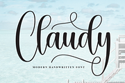 Claudy | Script Font, a Handwritten Font by Scratchones (Thumbnail 1 of 9)