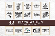 Black Woman svg bundle eps dxf png, an Object Graphic by Peachycottoncandy (Thumbnail 2 of 9)