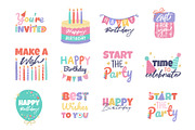 Birthday Party Bundle Illustrations, a Background Graphic by CreativeChristiana (Thumbnail 3 of 17)