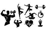 Ultimate Fitness Gym Vector Bundle, an Illustration by Creativeshirt (Thumbnail 3 of 51)