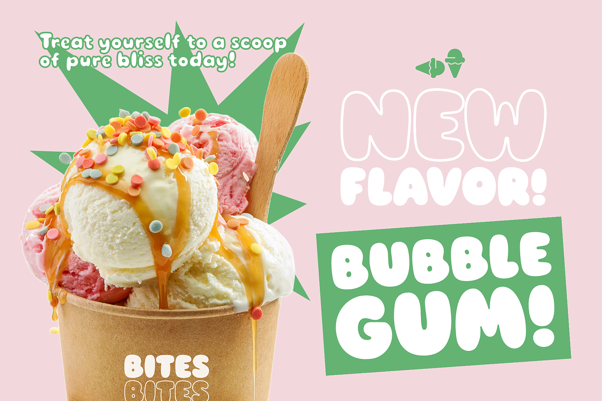 Gummy Loops - A Bubbly Display Font, a Handwritten Font by Ainun Jinan (Photo 4 of 13)