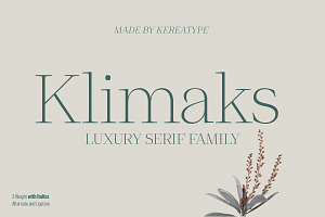 Klimaks | Luxury Serif Family