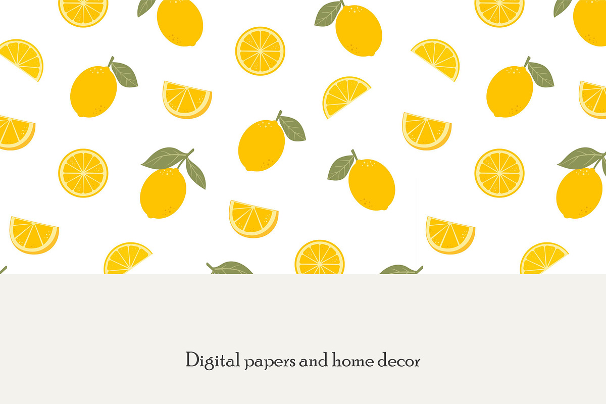 Lemon Garden Seamless Patterns, a Pattern Graphic by EltaMaxArt (Photo 3 of 6)
