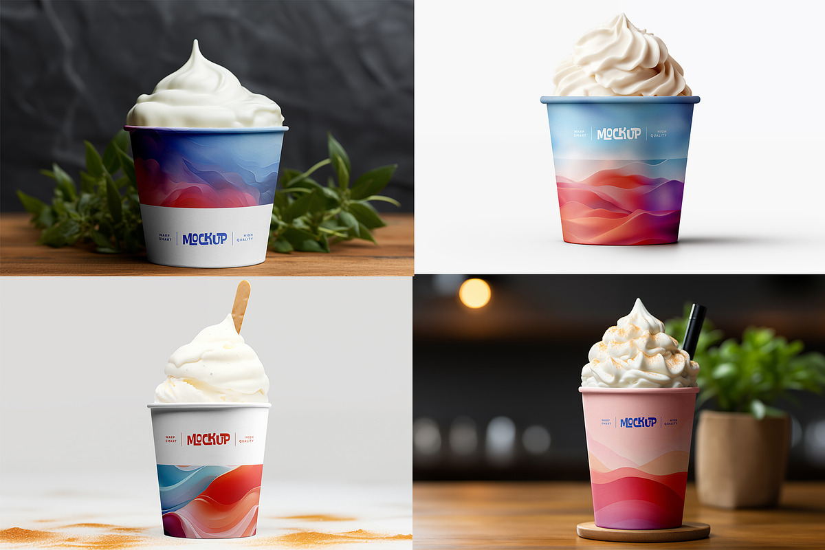 Ice Cream Cup Mockup, a Cups & Container Mockup by dpi (Photo 2 of 3)