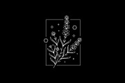 Lavender Flower Lineart Logo, a Branding & Logo Template by Buqancreative (Thumbnail 2 of 4)