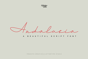 Andalusia a Beautiful Script Font, a Script Font by Lettertype Studio