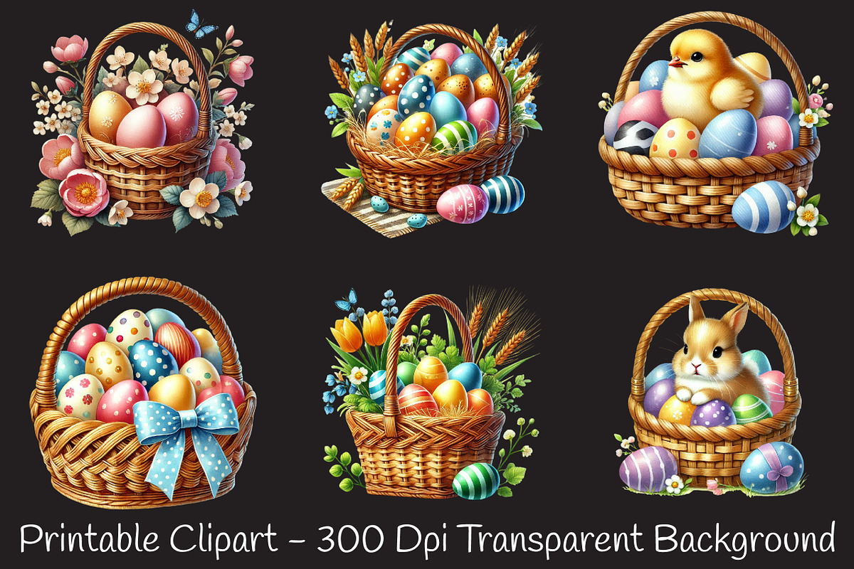 Easter eggs basket sublimation, an Illustration by RobertsArt (Photo 4 of 7)