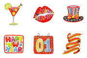 new year clipart, an Illustration by CreationArt (Thumbnail 5 of 5)