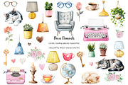 Watercolor book lover clipart, an Education Illustration by Art and Funny (Thumbnail 3 of 12)