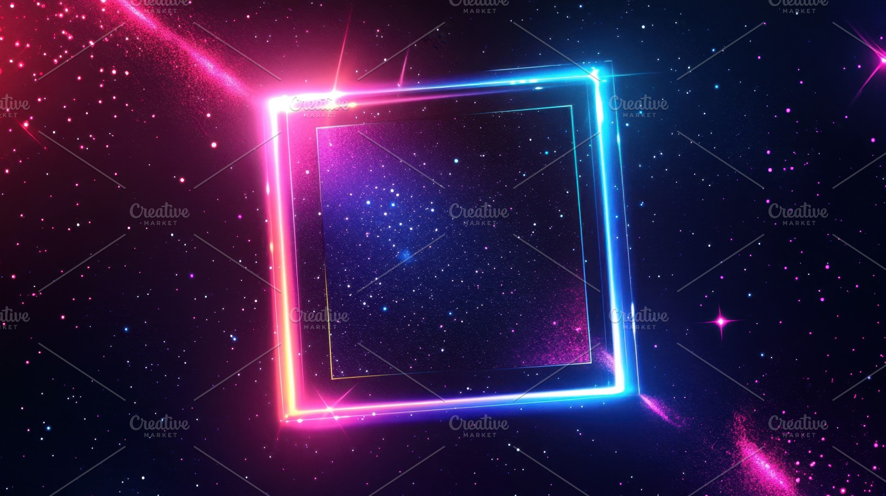 Vibrant cosmic frame art, a Photo by Beautiful things