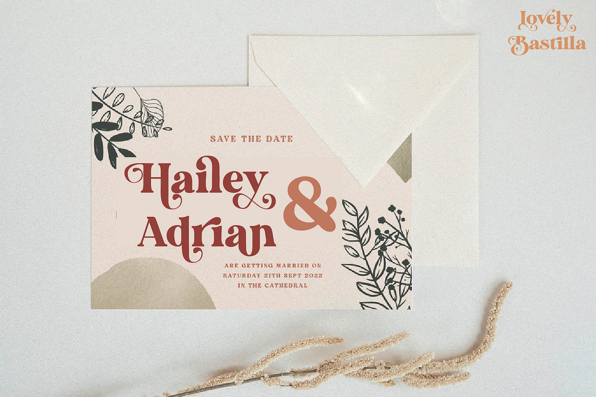 Lovely Bastilla | Retro Serif Font, a Serif Font by MchCrafter (Photo 6 of 18)