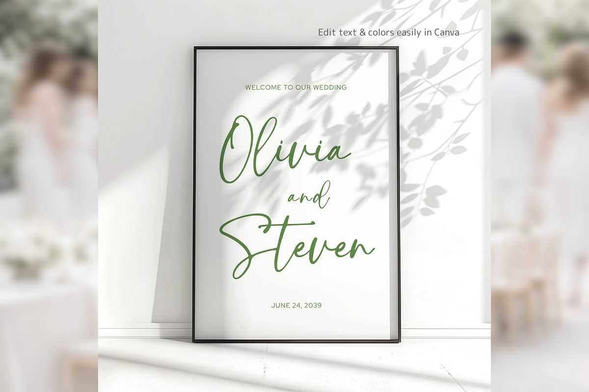 Modern Script Welcome Sign bd007, a Poster Template by TyphoonStudio (Photo 7 of 10)