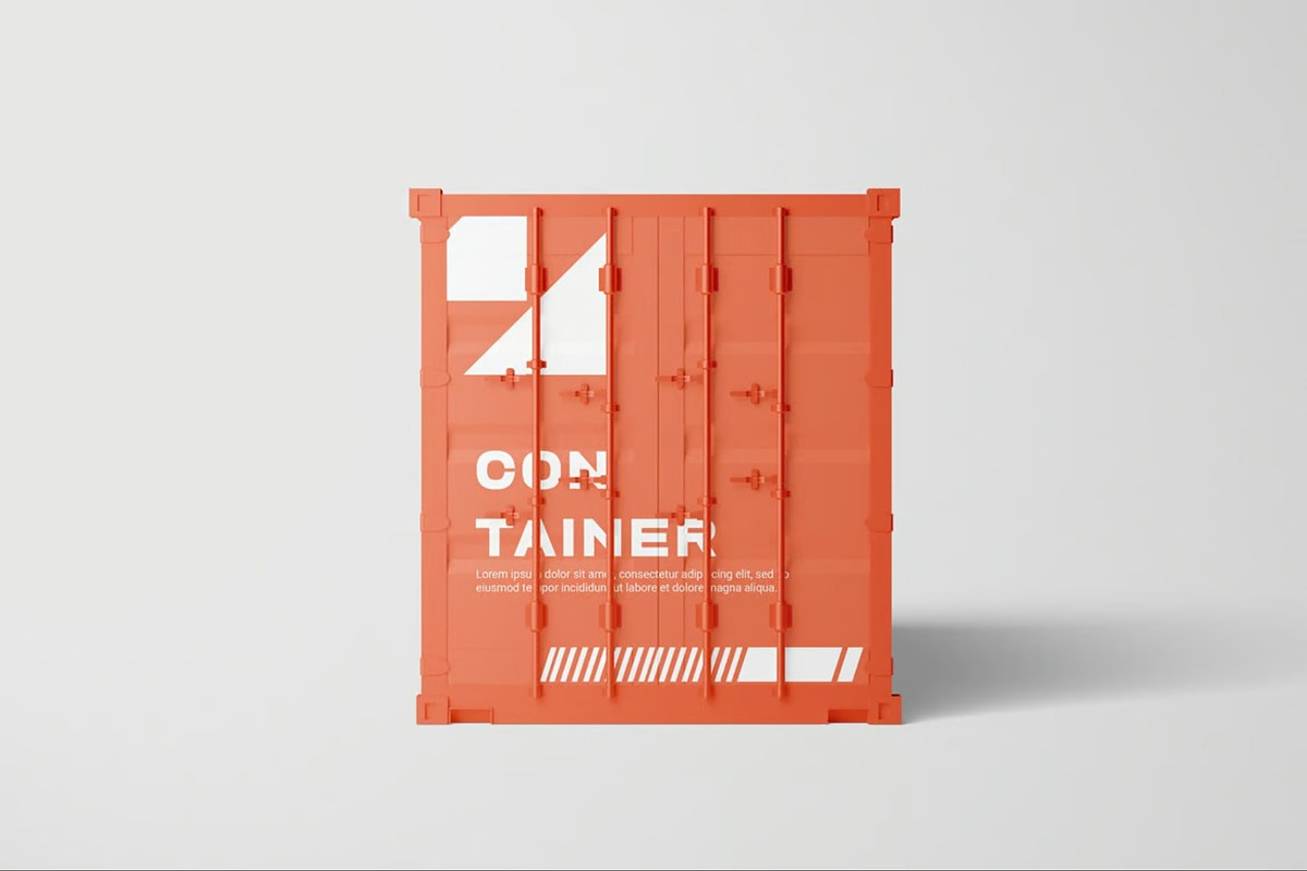 Shipping Container Mockup, a Cups & Container Mockup by Se٧enStudio (Photo 4 of 5)