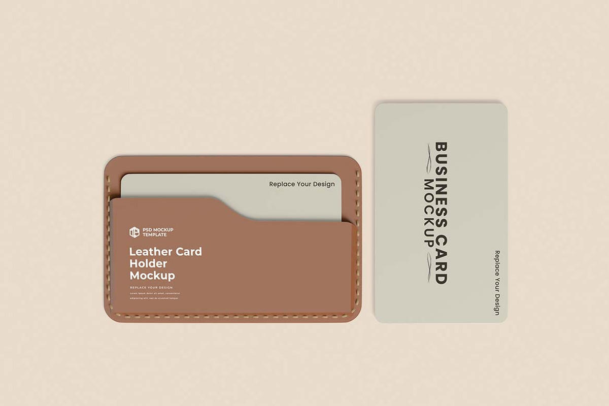Leather Card Holder Mockup, an Advertising Mockup by tiyasprabawa (Photo 3 of 5)