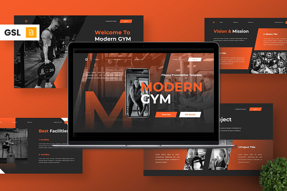 Modern GYM - Fitness Google Slide preview 7