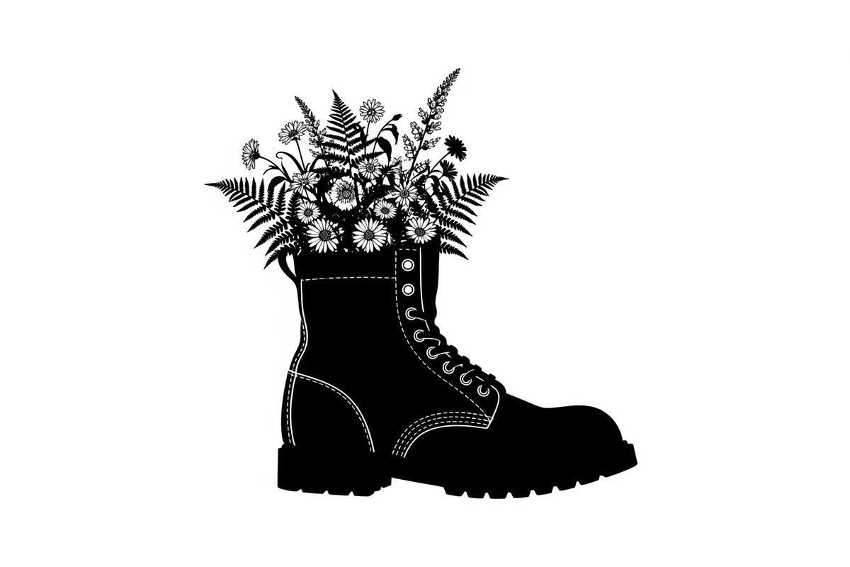 Floral Boot Silhouette Bundle, an Illustration by Gaye Art (Photo 28 of 31)