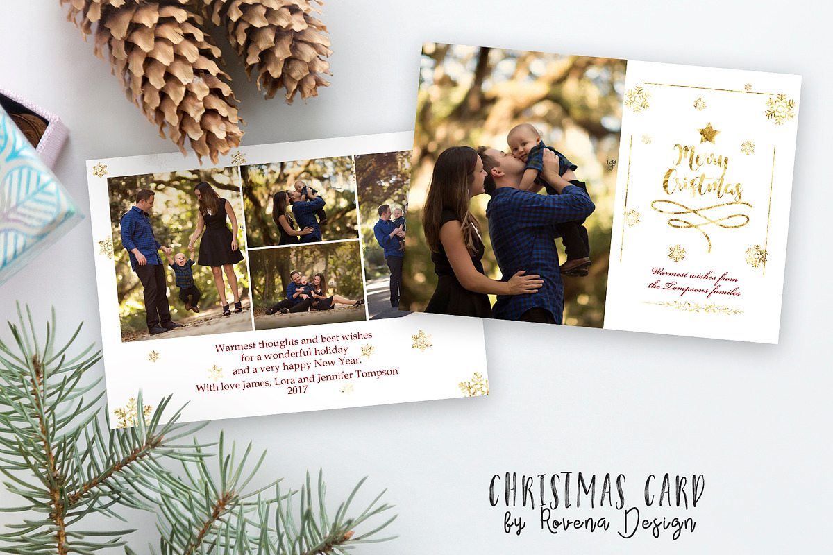 Christmas Card Template 003, a Card Template by Rovena Design (Photo 1 of 2)