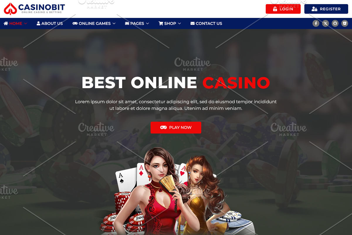 Online Casino & Betting Template, a WordPress Template by HasnainDEV (Photo 2 of 6)