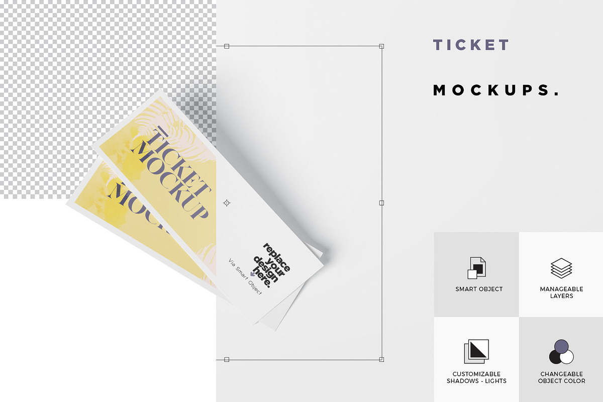 Ticket Mockup, a Product Mockup by GfxFoundry