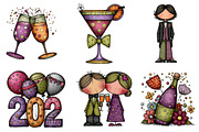Watercolor New Year 2026 Clipart, an Illustration by CreationArt (Thumbnail 4 of 5)