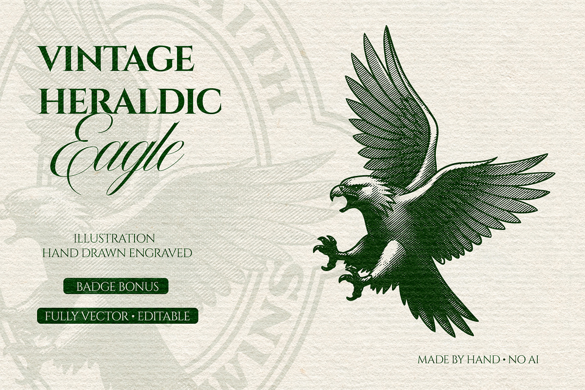 Heraldry Eagle Engraving, an Animal Illustration by Kaizla03 (Photo 1 of 4)
