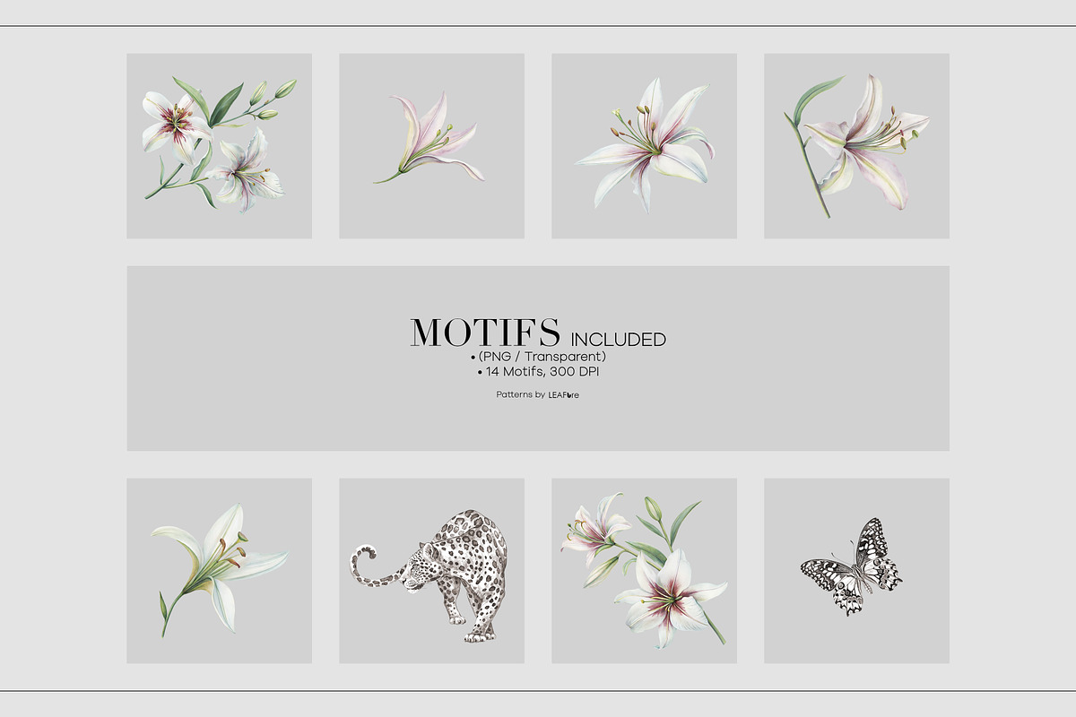 Moonlit Grace | Luxury Patterns, a Pattern Graphic by LEAFure (Photo 6 of 10)