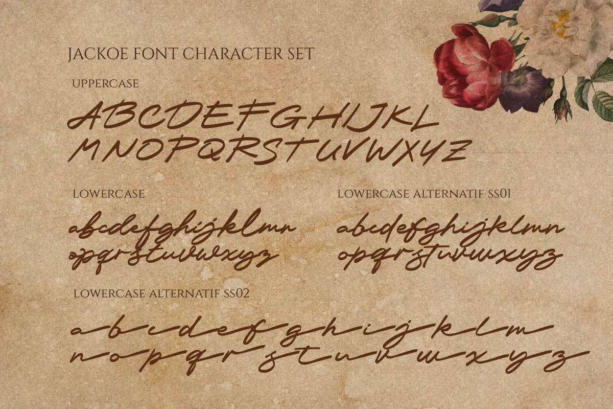 Jackoe - Modern Handwritten Script, a Script Font by Olexstudio (Photo 7 of 8)