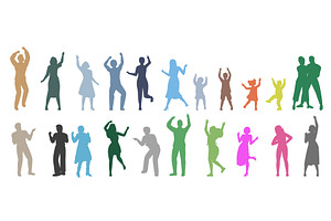 People characters dancing colorful, a Person Illustration by SiberianArt