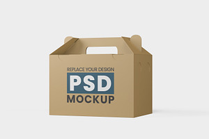 Delivery Food Brown Box Mockup