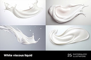 White viscous liquid. 25 images, an Object Illustration by Handmadefont (Thumbnail 6 of 9)