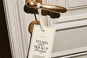 Door Handle Tag Mockup, a Mockup by nkate (Thumbnail 1 of 4)