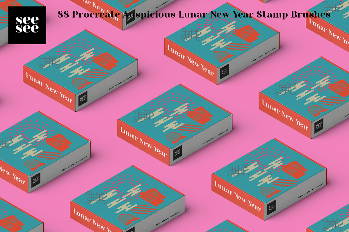 88 Procreate Lunar New Year Brushes, a Brush Add-On by CC CREATIVE CO (Photo 7 of 17)