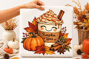 12PNG CUTE FALL CHARACTERS CLIPART, a Seasonal Illustration by Vachira Digital Studio (Thumbnail 9 of 14)