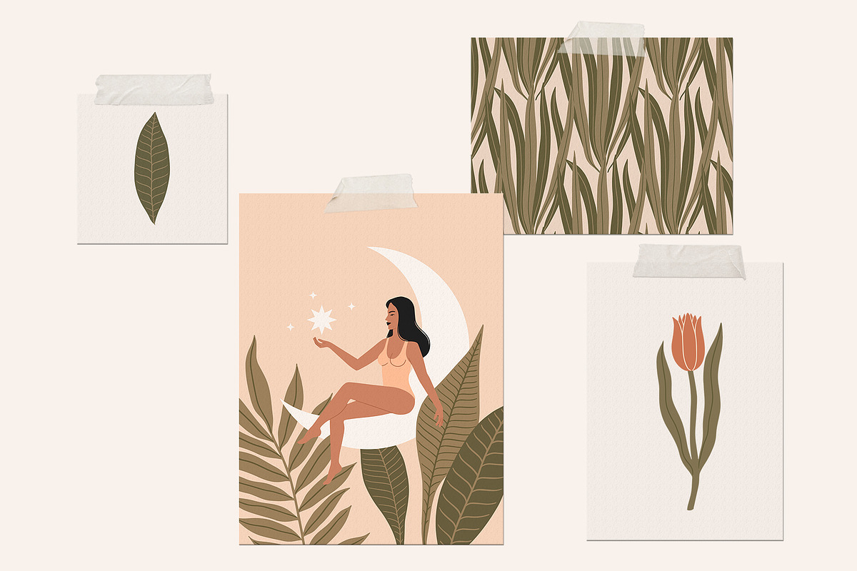 Summer Nightfall Illustrations Set, a Decorative Illustration by Katerina Osa (Photo 2 of 12)